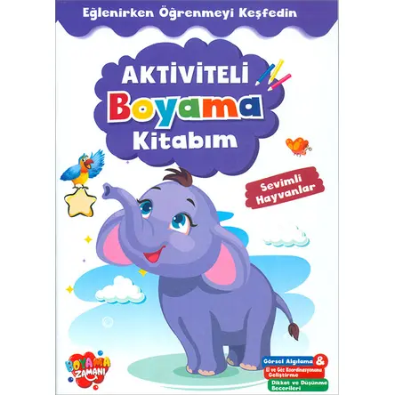 Aktiviteli Boyama Kitabı Sevimli Hayvanlar - Boyama Zamanı