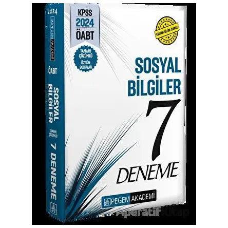 2024 KPSS ÖABT Sosyal Bilgiler Öğretmenliği Tamamı Çözümlü 7 Deneme