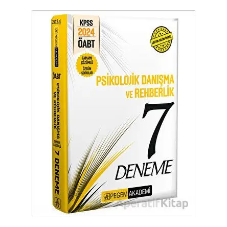 2024 KPSS ÖABT Psikolojik Danışma ve Rehberlik Öğretmenliği Tamamı Çözümlü 7 Deneme