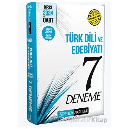 2024 KPSS ÖABT Türkdili ve Edebiyatı Öğretmenliği Tamamı Çözümlü 7 Deneme