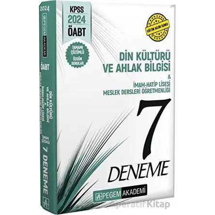 2024 KPSS ÖABT Din Kültürü ve Ahlak Bilgisi İmam Hatip Lisesi Öğretmenliği Tamamı Çözümlü 7 Deneme