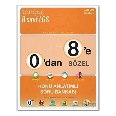 0dan 8e Sözel Konu Anlatımlı Soru Bankası Tonguç Akademi