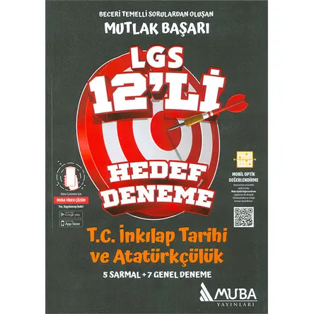 Mutlak Başarı LGS 8.Sınıf T.C. İnkılap Tarihi ve Atatürkçülük 12li Hedef Deneme Muba Yayınları