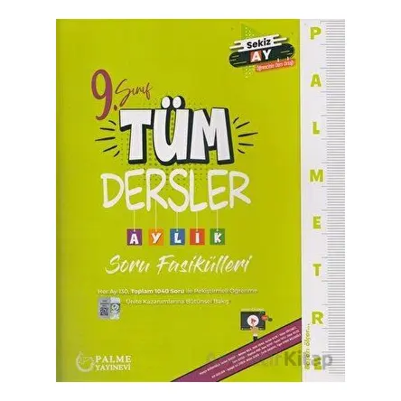 9. Sınıf Tüm Dersler Palmetre Aylık Çalışma Fasikülleri Palme Yayıncılık