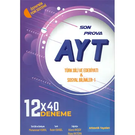 AYT Türk Dili Edebiyatı Ve Sosyal Bilimler 12X40 Deneme (Kampanyalı) Aritmetik Yayınları