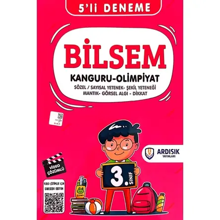 Ardışık Yayınları 3. Sınıf Bilsem Deneme Sınavı Tamamı Video Çözümlü 5`li Deneme