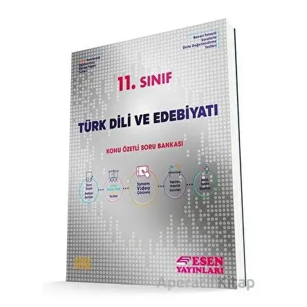 11.Sınıf Türk Dili ve Edebiyatı Konu Özetli Soru Bankası Esen Yayınları