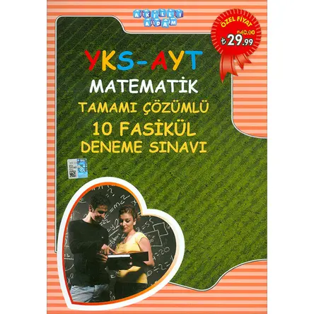 AYT Matematik Tamamı Çözümlü 10 Fasikül Deneme Sınavı (Kampanyalı) Akıllı Adam Yayınları
