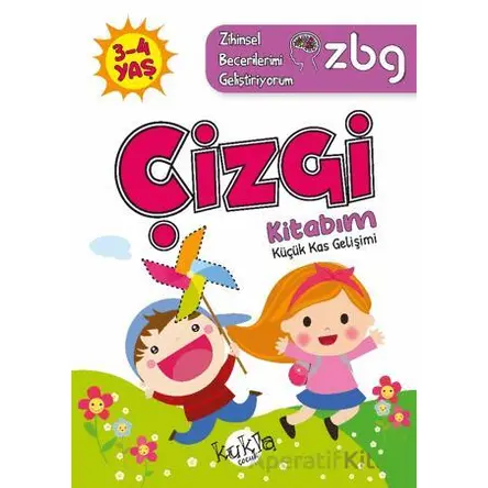 ZBG 3-4 Yaş Çizgi Kitabım - Zihinsel Becerilerimi Geliştiriyorum - Buçe Dayı - Kukla Yayınları