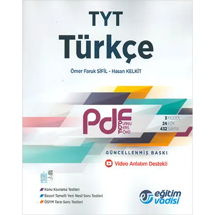 Eğitim Vadisi TYT Türkçe PDF Video Anlatım Destekli