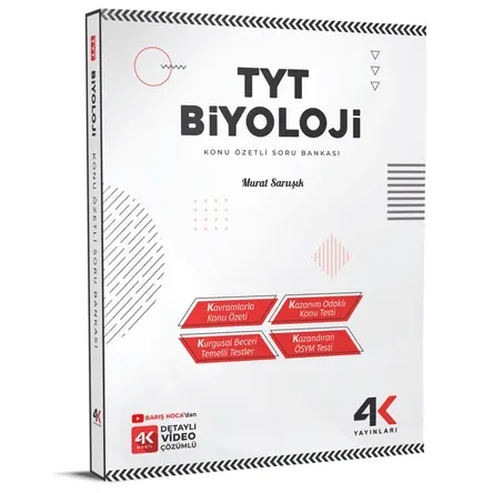 TYT Biyoloji Konu Özetli Soru Bankası 4K Yayınları