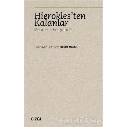 Hieroklesten Kalanlar - Kolektif - Çizgi Kitabevi Yayınları