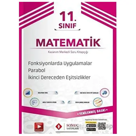 11. Sınıf Matematik Fonksiyonlarda Uygulamalar- 2. Dereceden Eşitsizlikler - Sonuç Yayınları