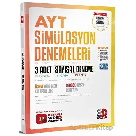 AYT 3D Sayısal 3lü Simülasyon Deneme 3D Yayınları