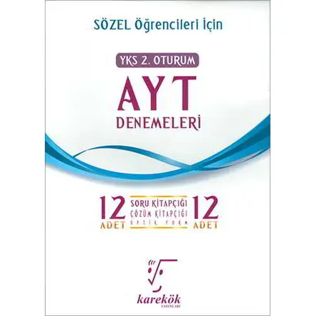 AYT Denemeleri (Sözel Öğrenciler İçin) Kampanyalı Karekök Yayıncılık