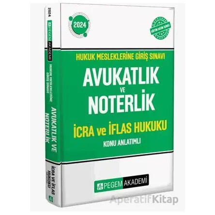 2024 Hukuk Mesleklerine Giriş Sınavı Avukatlık ve Noterlik İcra ve İflas Hukuku Konu Anlatımlı