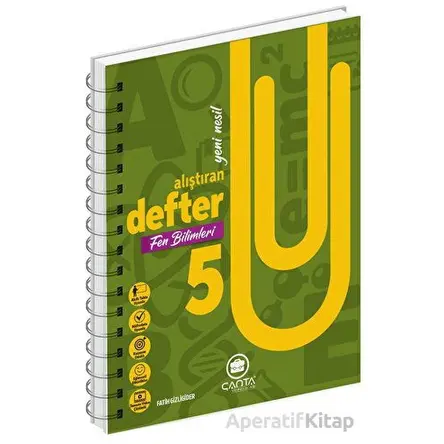 5.Sınıf Fen Bilimleri Okula Yardımcı Alıştıran Defter Kampanyalı Çanta Yayınları