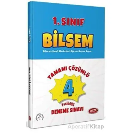 1.Sınıf BİLSEM Fasiküllü 4 Deneme Çözümlü Data Yayınları
