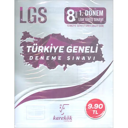 LGS 8.Sınıf 1.Dönem Türkiye Geneli Deneme Sınavı Karekök Yayınları