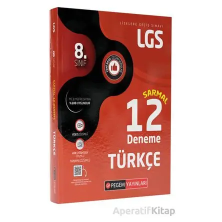 LGS 8.Sınıf Türkçe Sarmal 12 Deneme - Kolektif - Pegem Akademi Yayıncılık