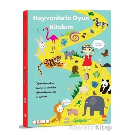 Hayvanlarla Oyun Kitabım - Okido - Uçan Fil Yayınları