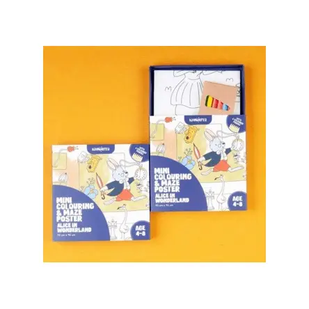 Mini Colouring and Maze Poster Alice in Wonderland Kidmosfer