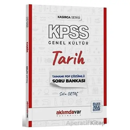 KPSS Tarih Kasırga Soru Bankası Çözümlü Aklımdavar Yayıncılık