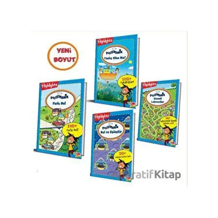 Highlights Puzzlemania (On The Go Serisi) 4lü Set - Kolektif - Dikkat Atölyesi Yayınları