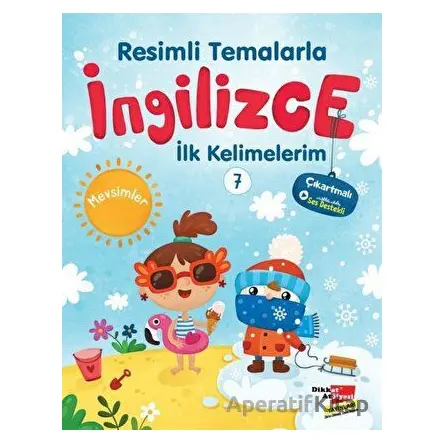 Resimli Temalarla İngilizce İlk Kelimelerim 7 - Mevsimler - Kolektif - Dikkat Atölyesi Yayınları