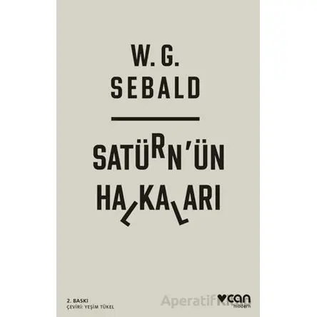 Satürnün Halkaları - W. G. Sebald - Can Yayınları