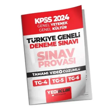 Yediilim 2024 KPSS Türkiye Geneli Lisans Gy-Gk ( 4-5-6 ) Deneme Sınavları Tamamı Video Çözümlü