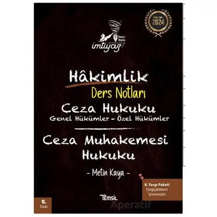 İmtiyaz İdare Hukuku İdari Yargılama Usul Hukuku Hakimlik Ders Notları - Metin Kaya - Temsil Kitap