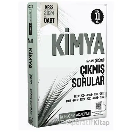 2024 KPSS ÖABT Kimya Tamamı Çözümlü Çıkmış Sorular - Kolektif - Pegem Akademi Yayıncılık