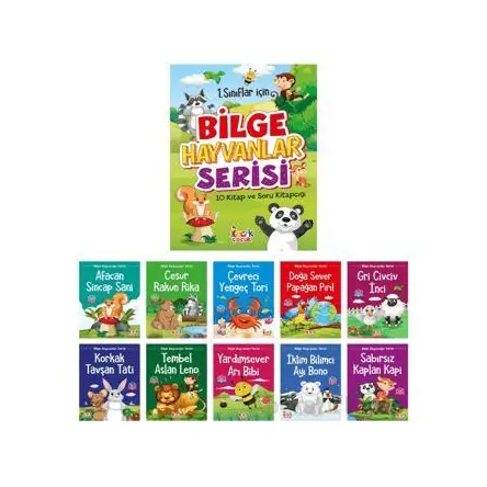 Bilge Hayvanlar Serisi (10 Kitap+Soru Kitapçığı) - Kolektif - Bıcırık Yayınları