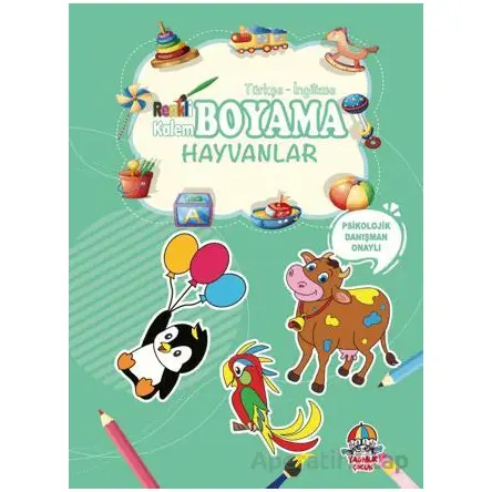 Renkli Kalem Boyama - Hayvanlar - Kolektif - Yağmur Çocuk