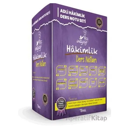 İmtiyaz Adli Hakimlik Ders Notları Seti - Kolektif - Temsil Kitap