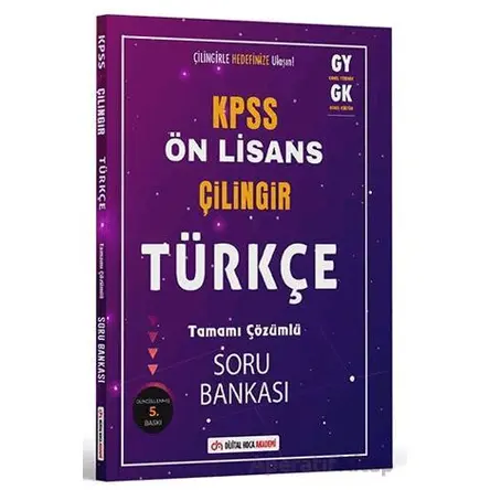 2024 KPSS Ön Lisans Çilingir Türkçe Tamamı Çözümlü Soru Bankası - Kolektif - Dijital Hoca