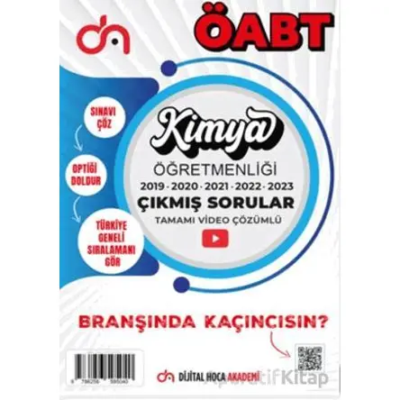 ÖABT Kimya Öğretmenliği Son Beş Yıl Çıkmış Sorular Tamamı Video Çözümlü - Kolektif - Dijital Hoca