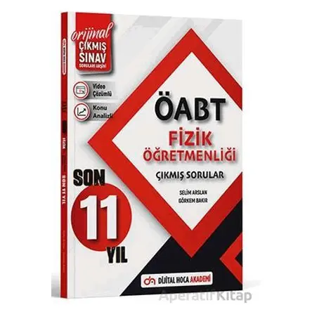 ÖABT Fizik Son 11 Yıl Orijinal Çıkmış Sınav Soruları Video Çözümlü-Konu Analizli
