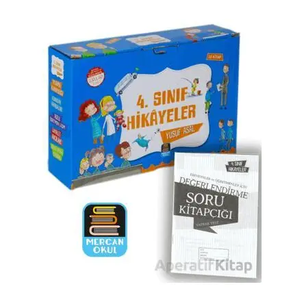 4. Sınıf Hikayeler Okuma Seti - 10 Kitap Soru Kitapçığı İlaveli - Yusuf Asal - Mercan Okul Yayınları
