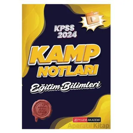 2024 KPSS Eğitim Bilimleri Kamp Notları - Kolektif - Pegem Akademi Yayıncılık