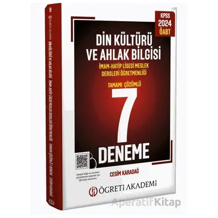 2024 KPSS ÖABT Din Kültürü ve Ahlak Bilgisi Tamamı Çözümlü 7 Deneme