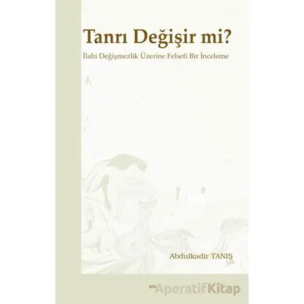 Tanrı Değişir mi? - Abdulkadir Tanış - Elis Yayınları