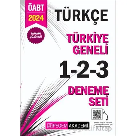 2024 KPSS ÖABT Türkçe Tamamı Çözümlü Türkiye Geneli 1-2-3 (3lü Deneme Seti)