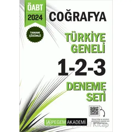 2024 KPSS ÖABT Coğrafya Tamamı Çözümlü Türkiye Geneli 1-2-3 (3lü Deneme Seti)