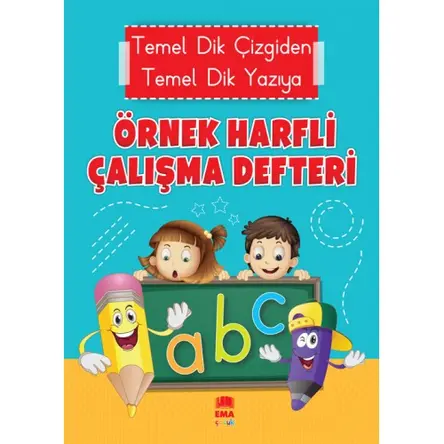 Örnek Harfli Yazı Defteri A4 Ebat Renkli - Kolektif - Ema Çocuk