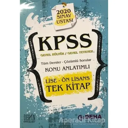 2020 Sınav Ustası KPSS Tüm Dersler Çözümlü Sorular Konu Anlatımı - Kolektif - Derin Yayınları