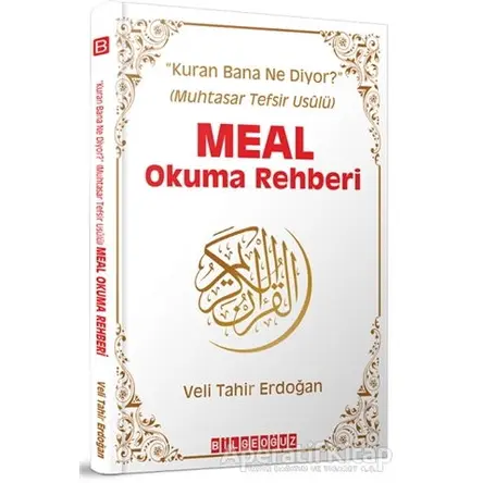 Meal Okuma Rehberi - Veli Tahir Erdoğan - Bilgeoğuz Yayınları
