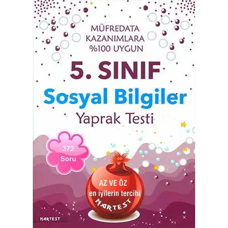 Nartest 5.Sınıf Sosyal Bilgiler Yaprak Testi