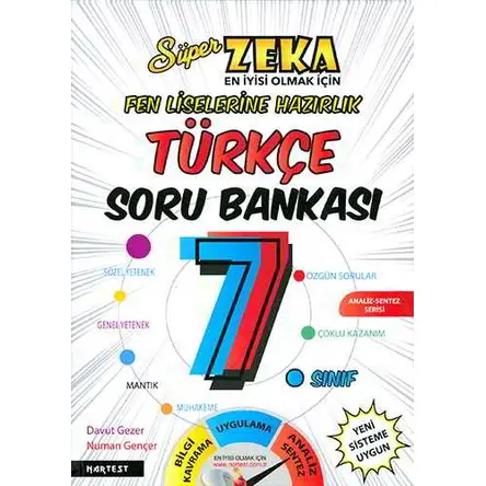 Nartest 7.Sınıf Süper Zeka Türkçe Soru Bankası